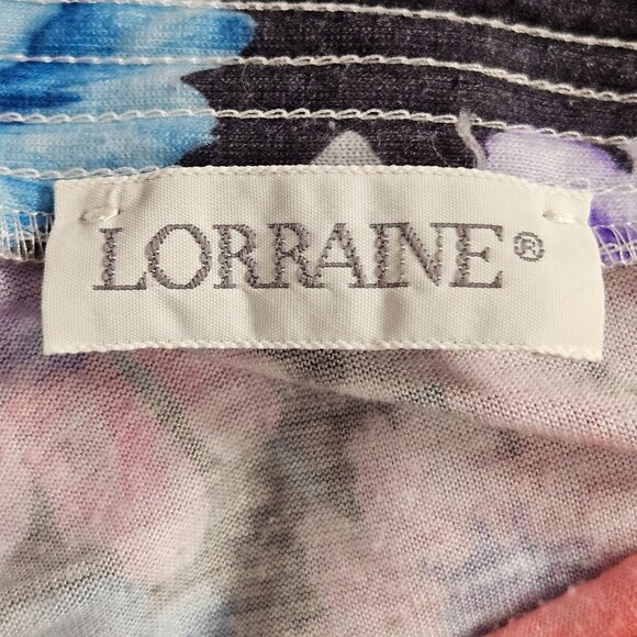 Vintage Lorraine Floral Button Down House Dress S Polyester Short Sleeve USA - Picture 6 of 10